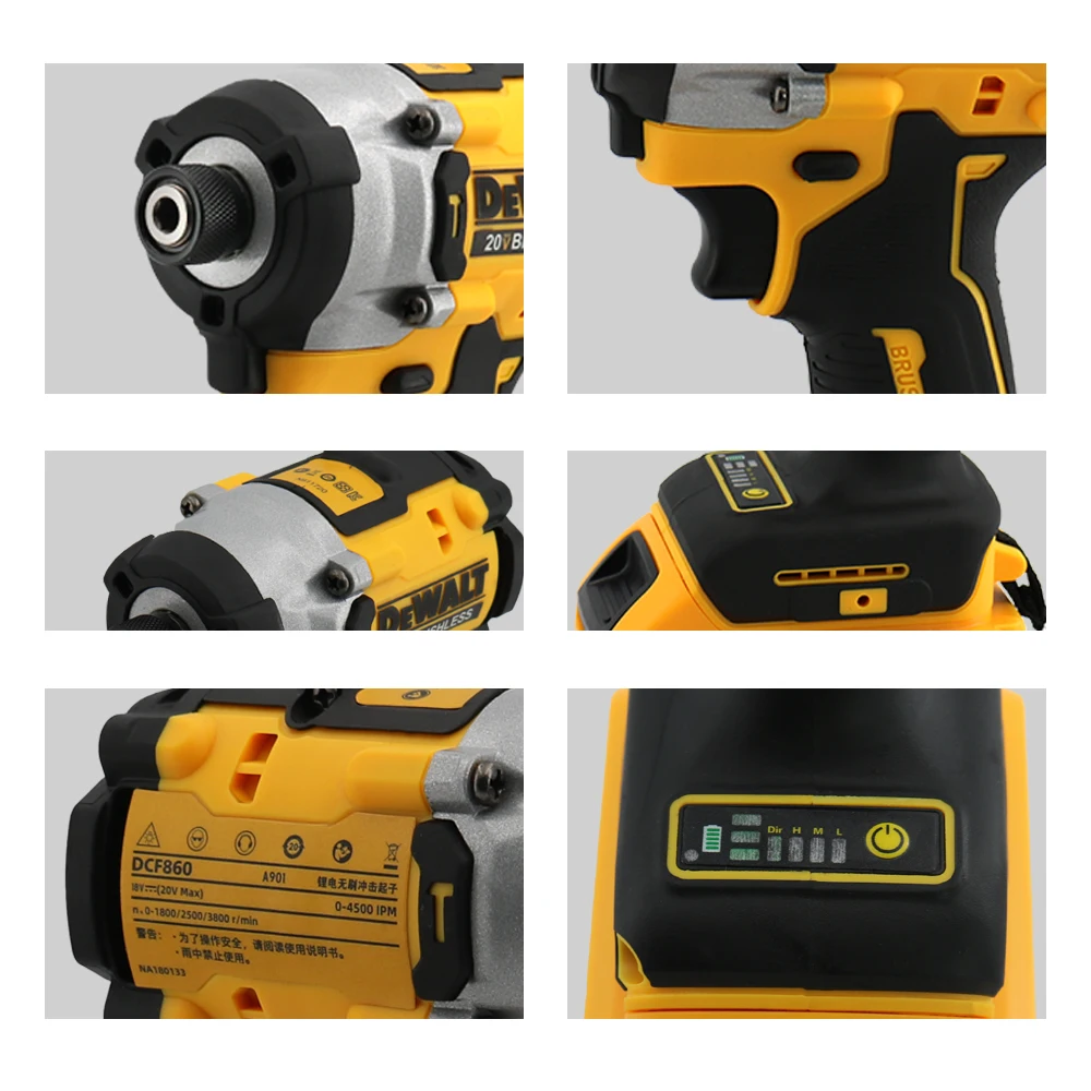 DEWALT DCF860 Cordless Compact Drill Driver 20V Brushless Electric Screwdriver Rechargeable Power Tools Upgraded from DCF850