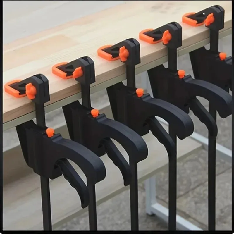 4' Woodworking Clamp 1/2Pcs Set Fixed Type Quick Ratchet Release Speed Extruded Nylon Work Bar Kit Spreader Gadgets DIY Portable