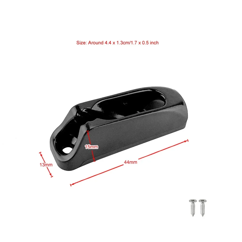 2Pcs Boat Jam Cleat Self-Lock Rope Black Nylon Clam Cleat Cord Tensioner Runner Canoeing Kayak Surfing Marine Accessories