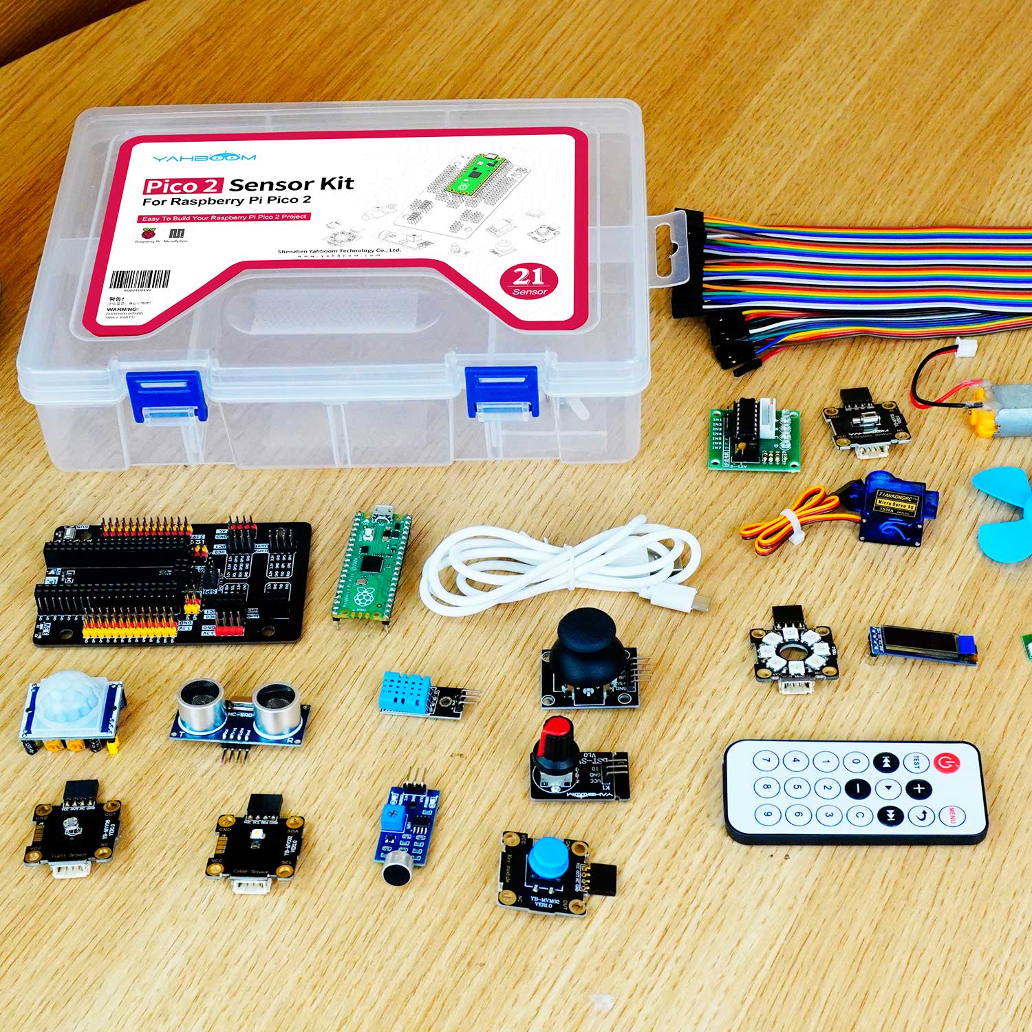 Yahboom-Sensor Aprendizagem Starter Kit, Kit de Aprendizagem para Raspberry Pi Pico2, STEM DIY Projetos, Programação