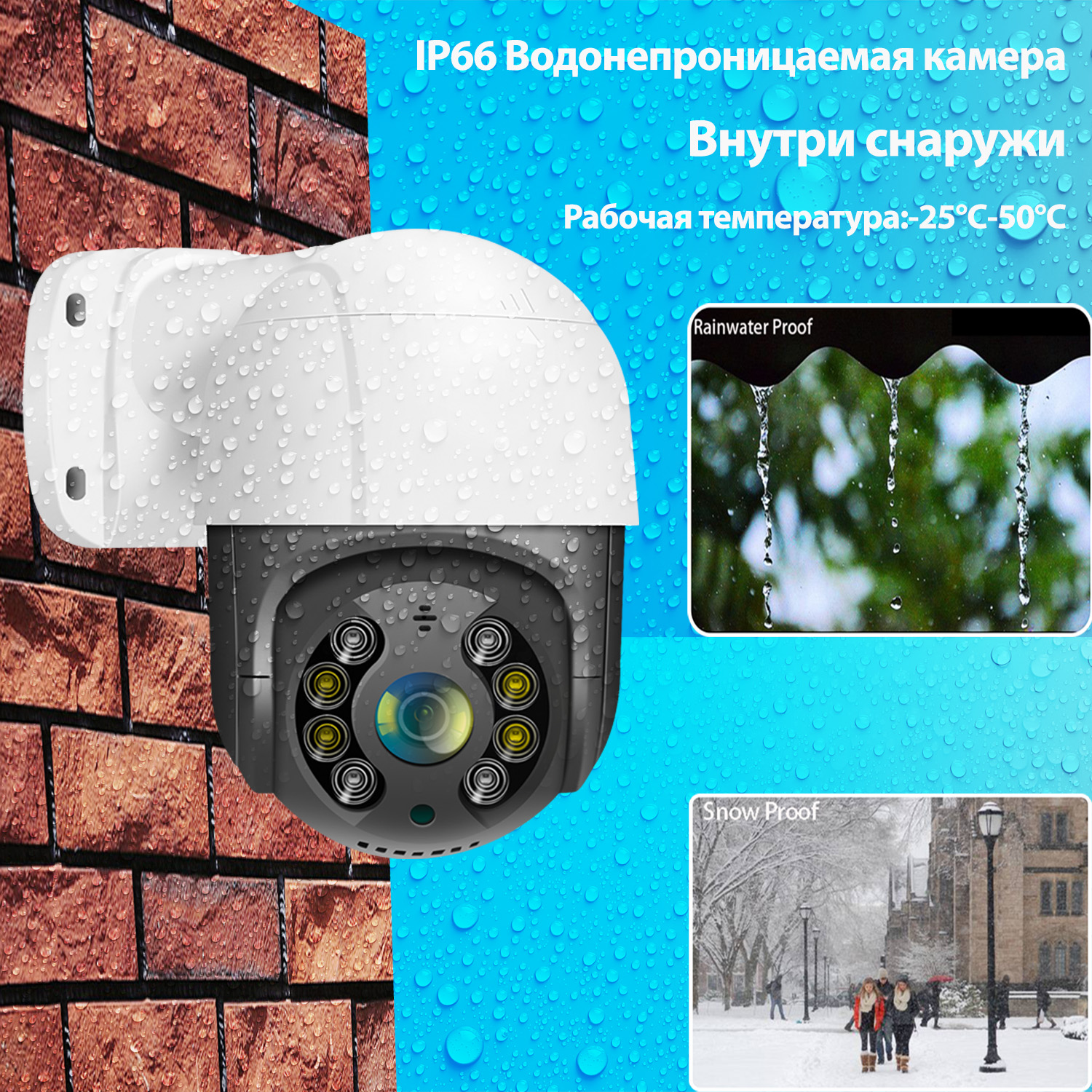 5MP 2.5'' POE PTZ Видео IP CCTV Видеонаблюдение Безопасность Сеть Камера Система 4X Цифровой ЗУМ Распознавание Лиц Наружная Водо