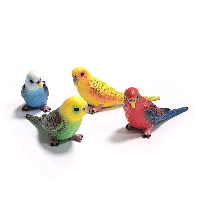 Mini Nette Simulierte Papagei kinder Ornament Tier Spielzeug Modell PVC Kunststoff Handwerk Ornament Zoo Künstliche Vogel Statue Hause