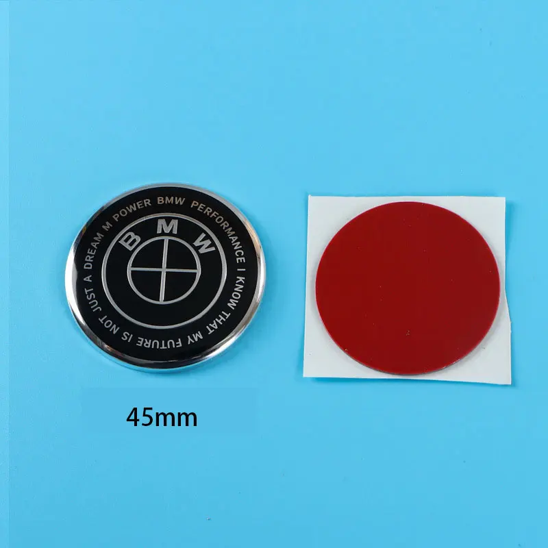 45mm BMW พวงมาลัยรถสติกเกอร์พวงมาลัยโลโก้สัญลักษณ์สําหรับ BMW E70 E83 E84 E85 E86 F07 F10 F11 F18 G01 G02 G05 G07 G09