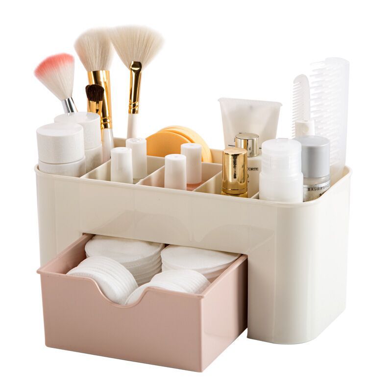 Make-up Organizer Aufbewahrung sbox mit Schublade Wattes täbchen Stick Aufbewahrung koffer Lippenstift Organizer Pinsel halter Make-up Acryl Kunststoff