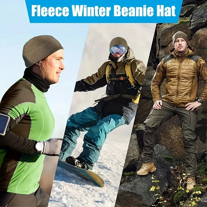 Reiten Angeln Wandern Winddicht Warme Fleece Beanie Schädel Kappe Männer Frauen Winter Klettern Jagd Ausbildung Thermische Radfahren Hut