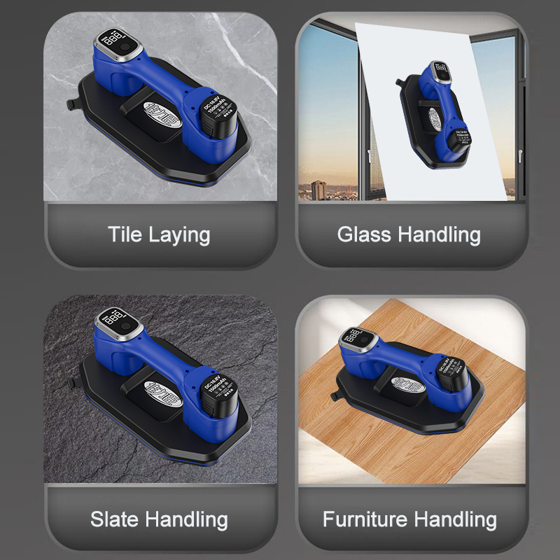 2025 New Industrial Grade Electric Vacuum Suction Cup 300KG Load Heavy Duty Granite Tile Glass Lifter