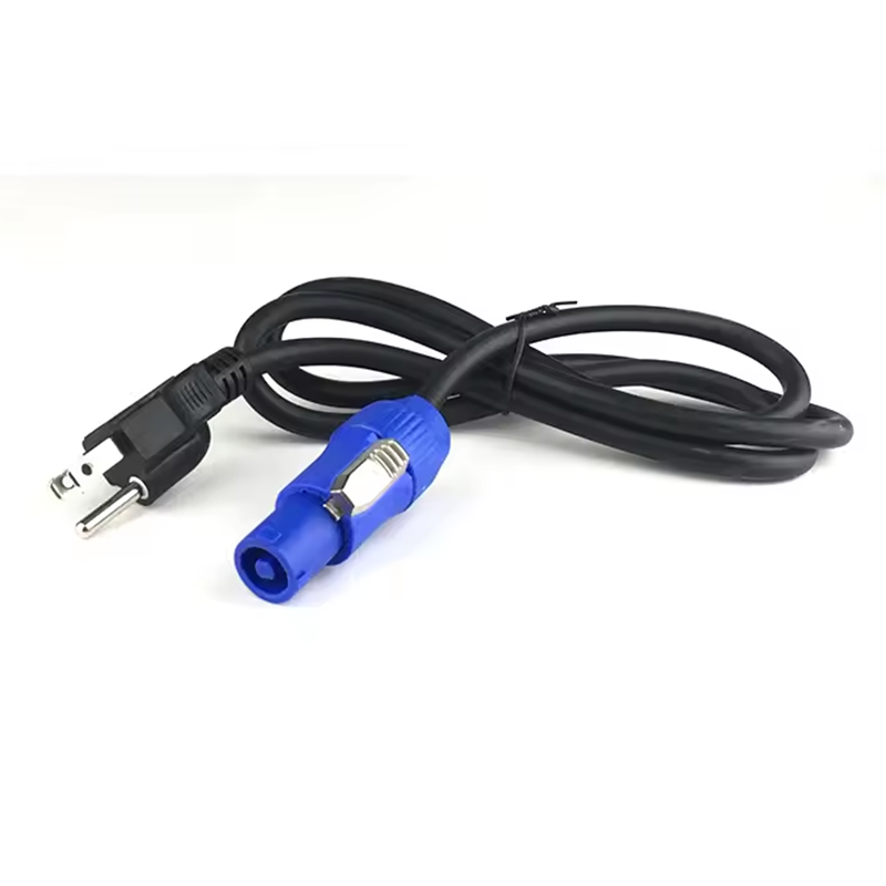 Cable de alimentación con enchufe Powercon, luz de escenario, alta calidad, negro, 3 núcleos, 1,2 M, Cable de conexión de alimentación, luz LED DMX512, espectáculo de eventos