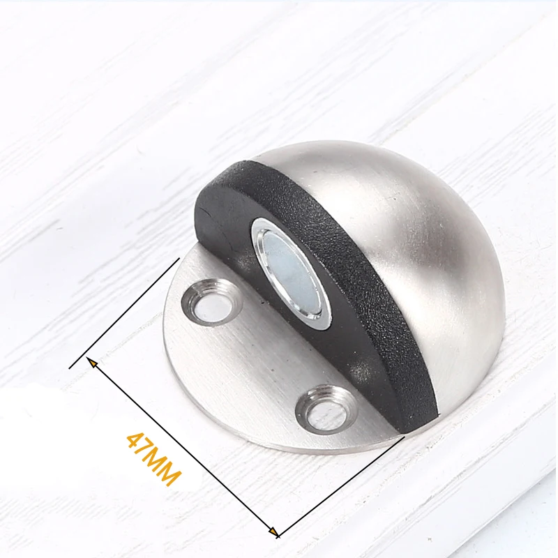 สแตนเลสสตีลแม่เหล็กประตู Punch-ฟรีประตู Touch แม่เหล็กดูดยาง Semi-circle Anti-collision ประตู