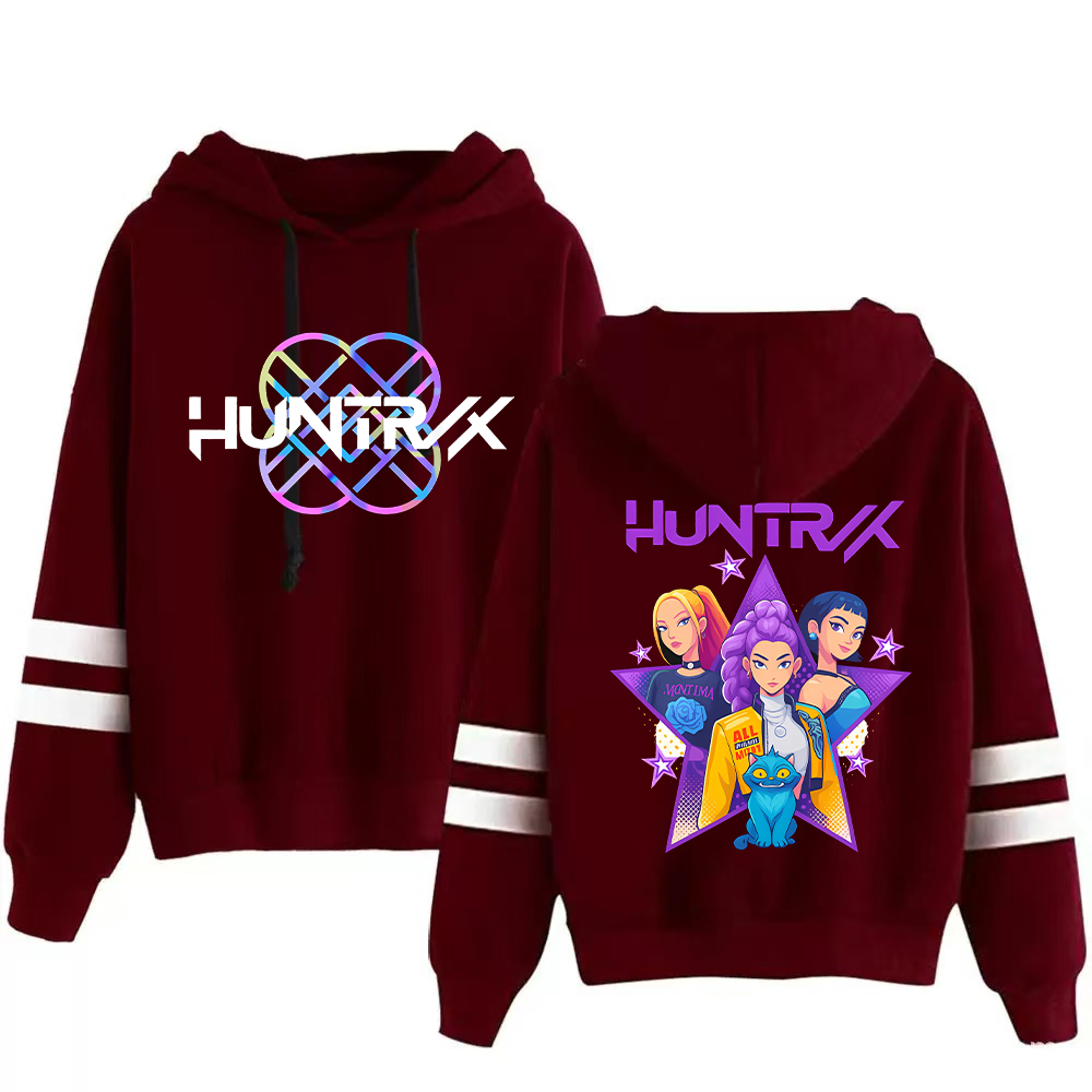 Y2k Anime Kpop Demon Hunter Kapuzenpullover Frau Cartoon Huntrix Kpop Rumi Grafik Hoodie 90er Jahre Casual Langarm Pullover Tops