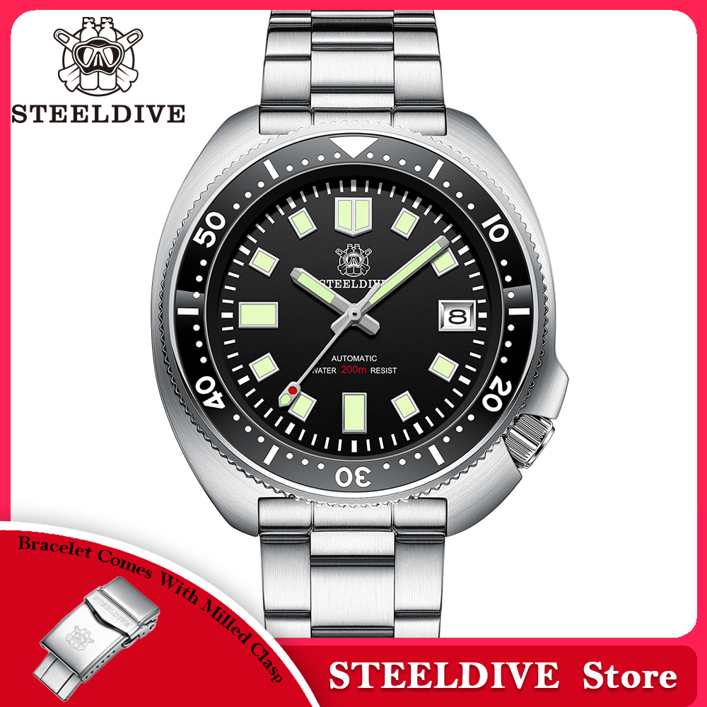 2020 nueva llegada SD1970 Steeldive marca reloj automático para hombre NH35 reloj de buceo
