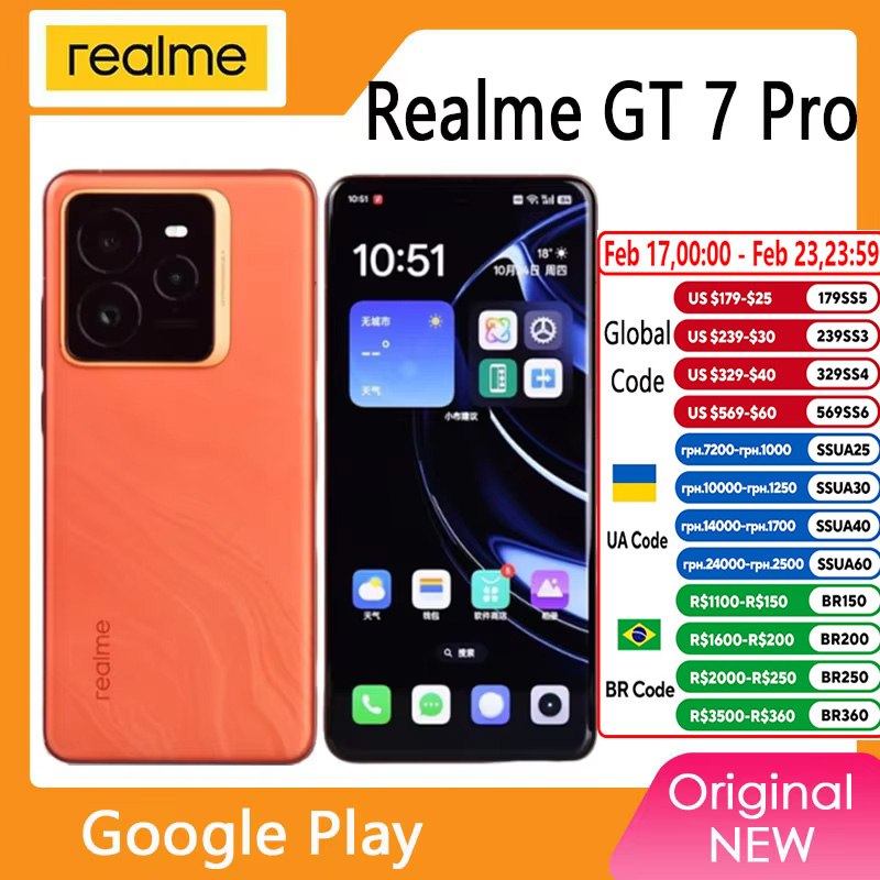 Versión China Realme GT 7 Pro 50MP IMX906 OIS 6500mAh 120W Supervooc Snapdragon 8 Elite 6,78 pulgadas AMOLED 120Hz IP68 69 NFC