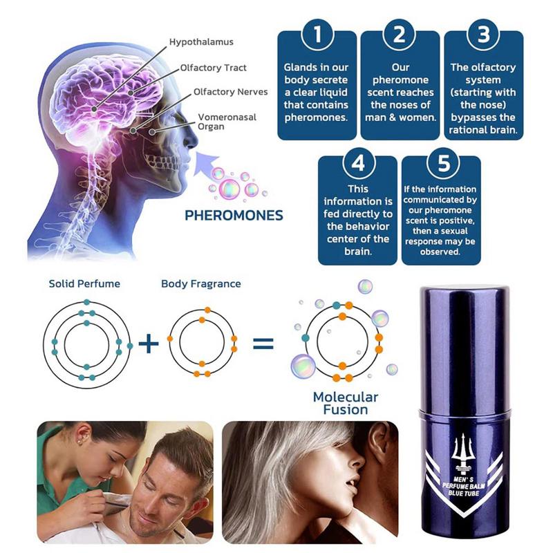 Colonia sólida de feromonas |   Colonia de hombre de fuerza extra |   Fragancia de bolsillo portátil Fragancia natural de larga duración y fácil de aplicar