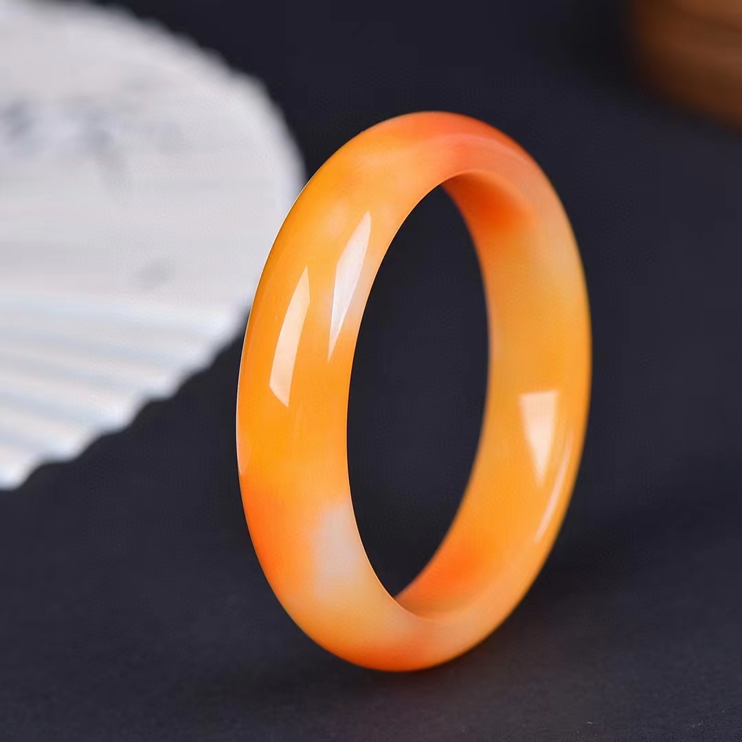 Hetian Pulseiras De Jade De Seda Dourada para Mulheres, Pedra De Jade Amarelo Natural, Pulseira De Pedras Preciosas Elegante, Encantos De Luxo Jóias