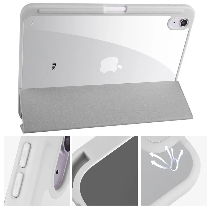 Funda para iPad 10 2022 10.a generación 10,9, carcasa trasera dura transparente para PC, Funda Capa para iPad 10 9 8 7 6 5 generación Air 6 5 4