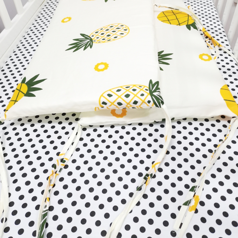 Valla para cuna de bebé de 200x30cm, barandilla de protección para cama de algodón, parachoques grueso, Protector alrededor de cuna de una pieza, decoración para habitación de bebé