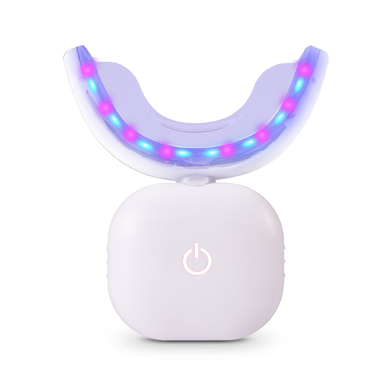 Lampada per sbiancamento dei denti senza fili Acceleratore per sbiancamento dentale a luce rossa e blu Luce a led per sbiancamento dei denti portatile per uso domestico