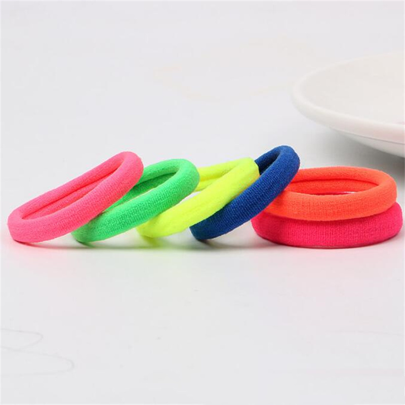 Bộ 50 Co Giãn Nylon Cho Bé Tóc Scrunchies Tẩy Cổ Áo Vòng Phụ Kiện Bé Gái Bé Trẻ Em Bím Tóc Đuôi Ngựa Giá Đỡ