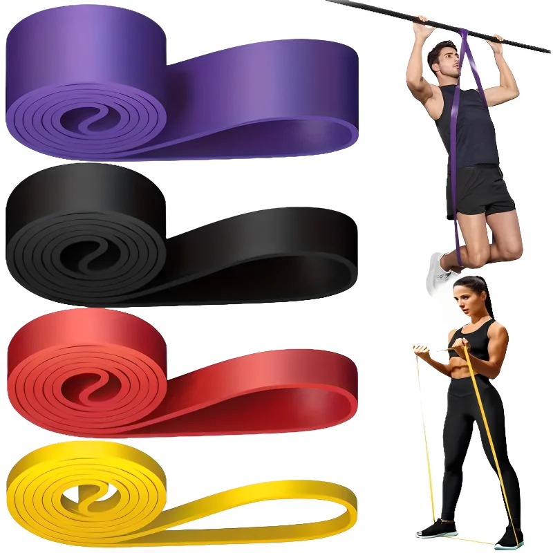 Allenamento Pilates Fascia di resistenza in lattice Esercizio elastico per la forza sportiva Pull Up Assist Attrezzatura per il fitness resistente Tirare resistente