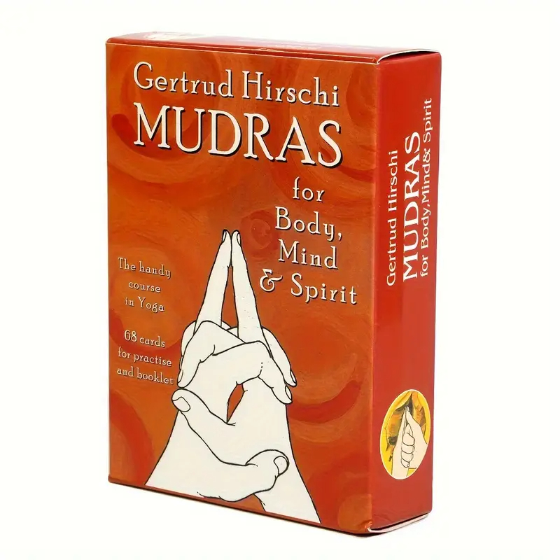 1 caixa de 68 cartas mudras para mente corporal e espírito, conjunto de cartas de tarô para iniciantes para cartas de prática baralho de cartas oracle de tarô