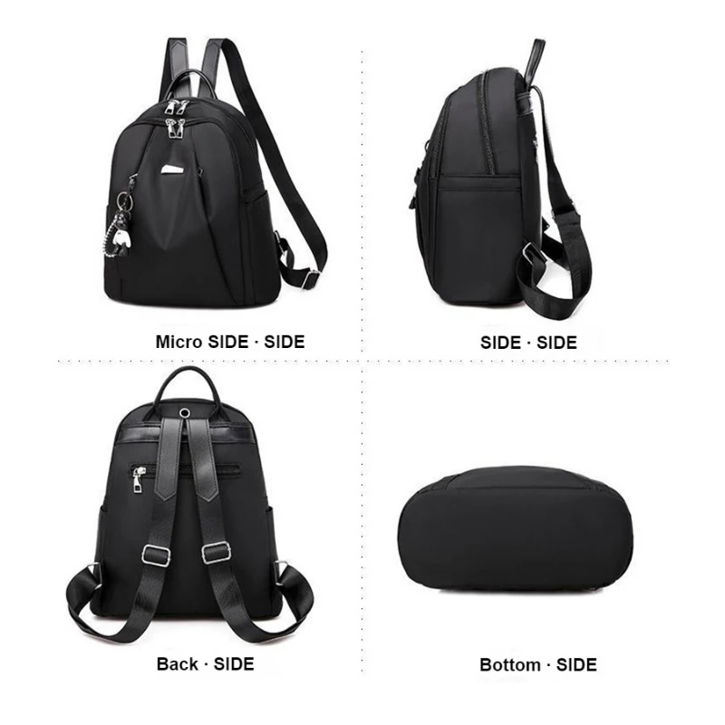 Mochila estilo callejero de moda para mujer - Mochila escolar de tela Oxford para adolescentes