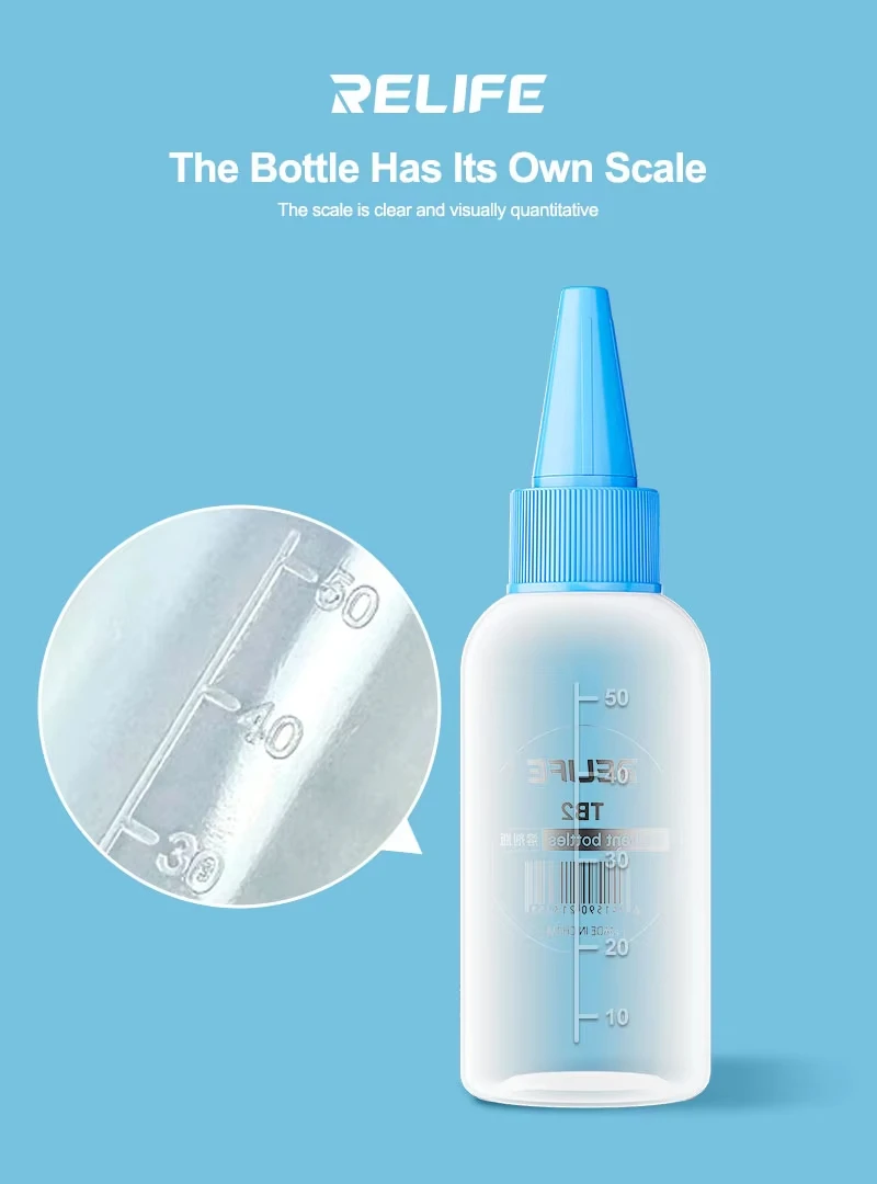 Relife RL-054 RL-TB2 Soldeer Flux Pasta Hars Gereedschap Lege Vloeibare Plastic Alcohol Fles Parfumflesje met Naald Tip Reparatie