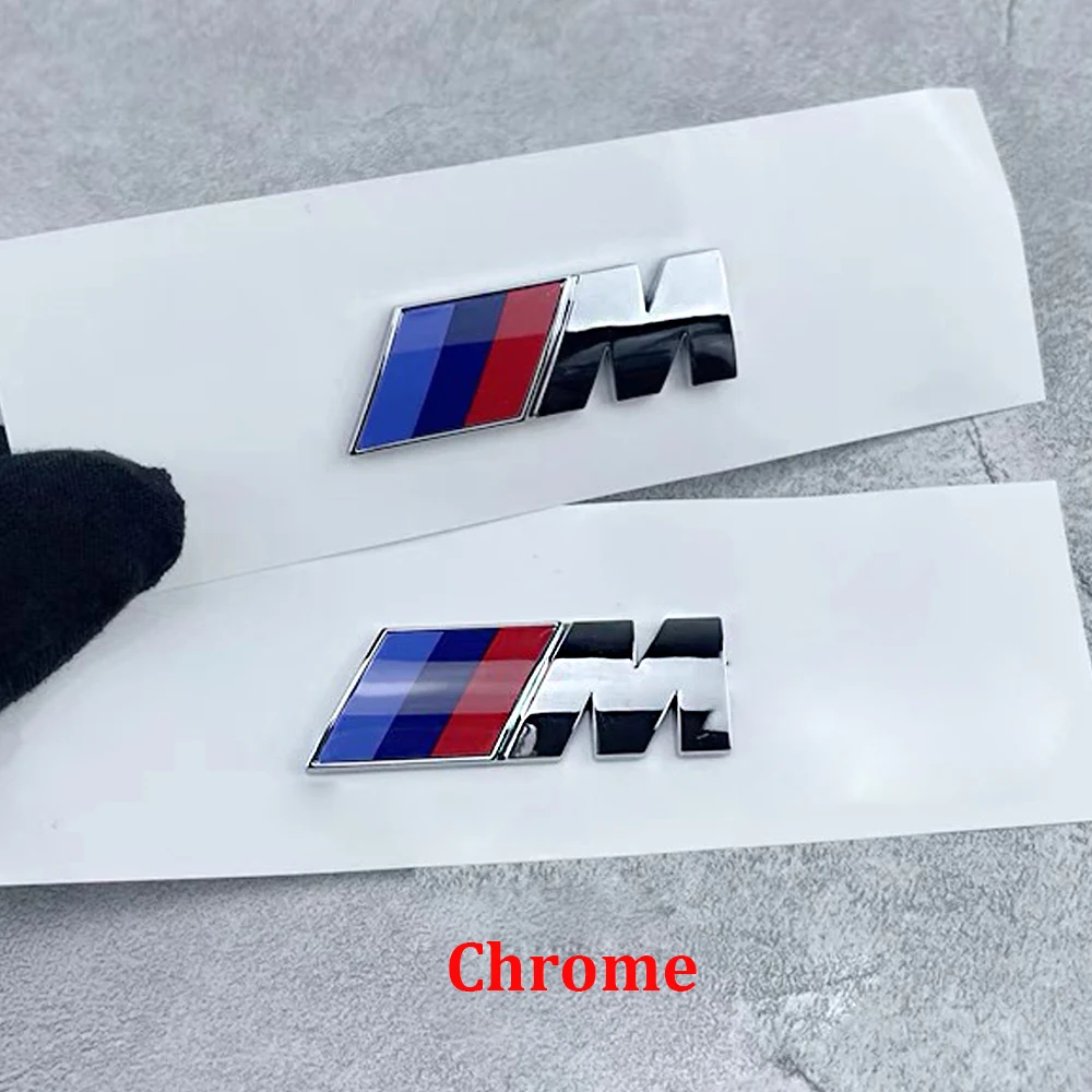 BMW M สัญลักษณ์ 3D ABS รถ Fender โลโก้ด้านหลังสติกเกอร์สําหรับ BMW E39 E46 E36 E90 G20 G30 E60 G22 F30 F20 X3 X5 X6 M อุปกรณ์เสริม