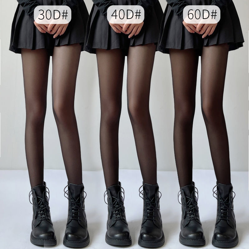 Medias negras JK para mujer, pantimedias de seda de piel de 6 espesor, medias de nailon de seda ultrafinas antigancho para verano, medias transparentes para mujer