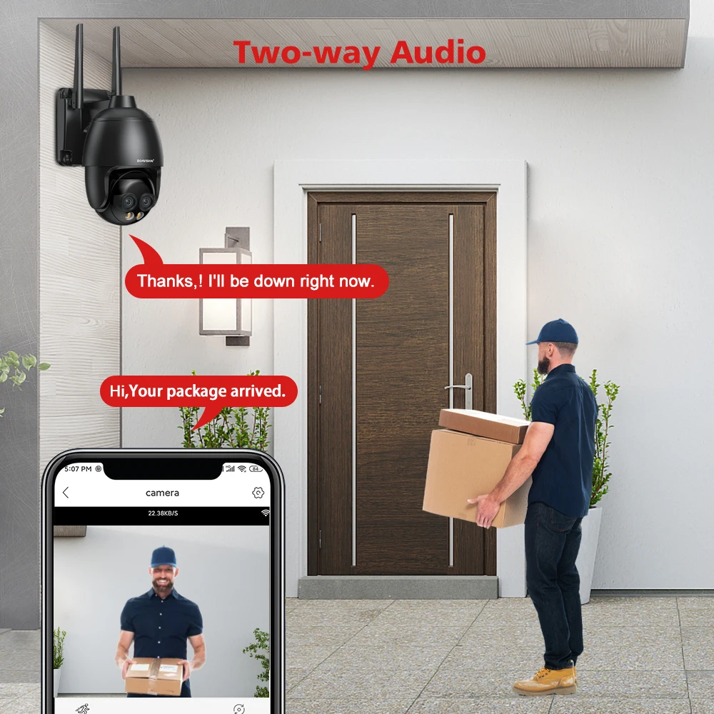 HD 8MP WIFI/4G ซิมการ์ด/POE Cam 10X ซูมดิจิตอล AI Humanoid Detection การติดตามอัตโนมัติ 2.8 มม.8 มม.Dual Lens Cam