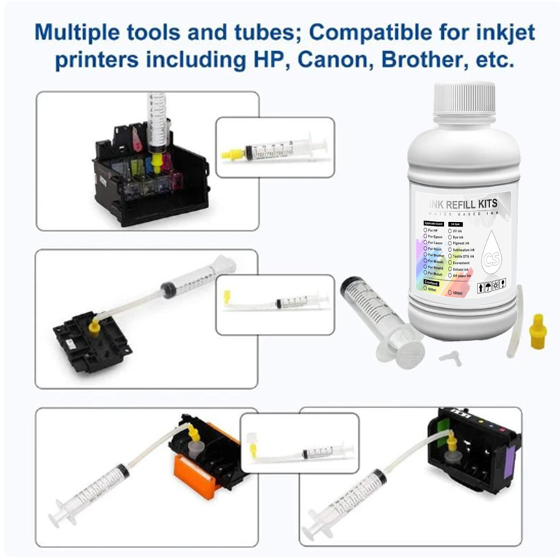 100 ml Reinigungsflüssigkeitsset für Epson HP Canon Brother Tintenstrahldrucker, Reinigungslösung für Farbstoffpigment, Sublimationstinte, Hellrosa