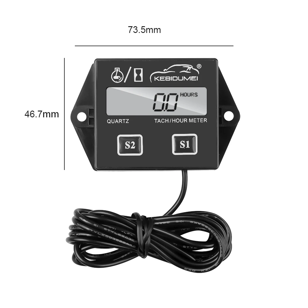 Kỹ Thuật Số Động Cơ Trạch Giờ Đồng Hồ Đo Tốc Độ Đồng Hồ Đo Động Cơ RPM Màn Hình Hiển Thị LCD Cho Xăng Xe Máy Động Cơ 2 Động Cơ 4 Thì Xe Ô Tô thuyền