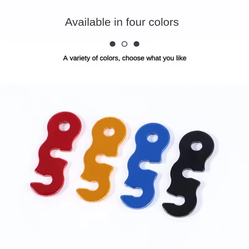10 個のテントロープアジャスター S タイプテンショナー固定装置防風ロープバックルキャンプテント固定アクセサリー