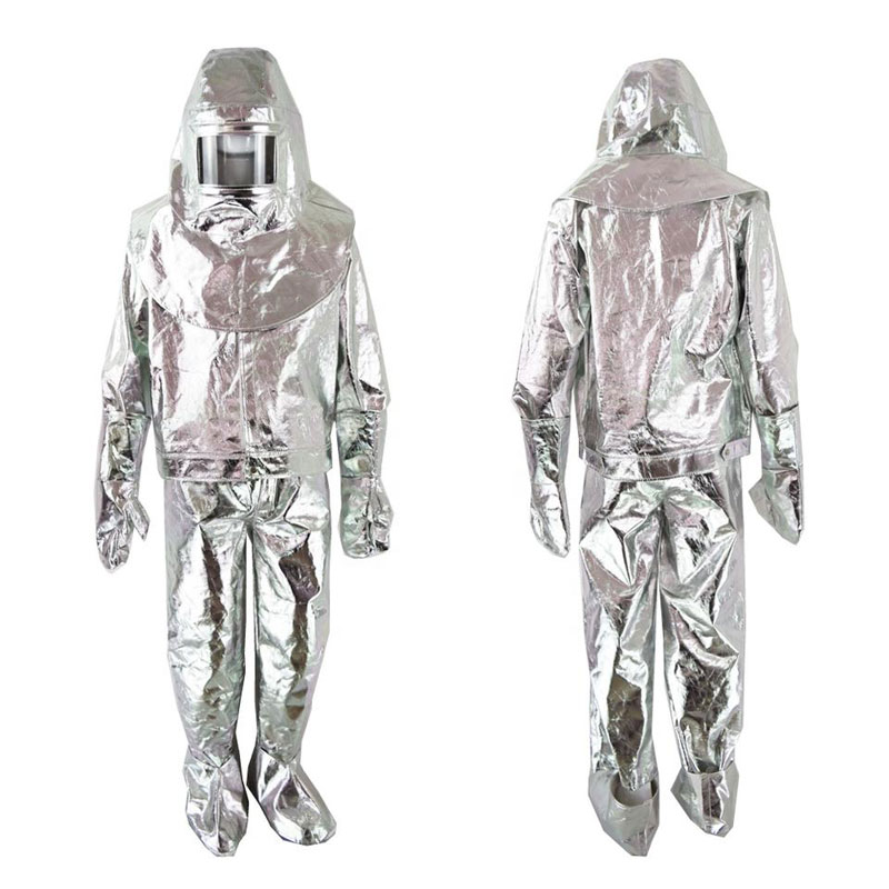 High Quality 500 Degree Thermal Radiation Heat Resistant Aluminized Suit Fireproof Clothes firefighter uniform