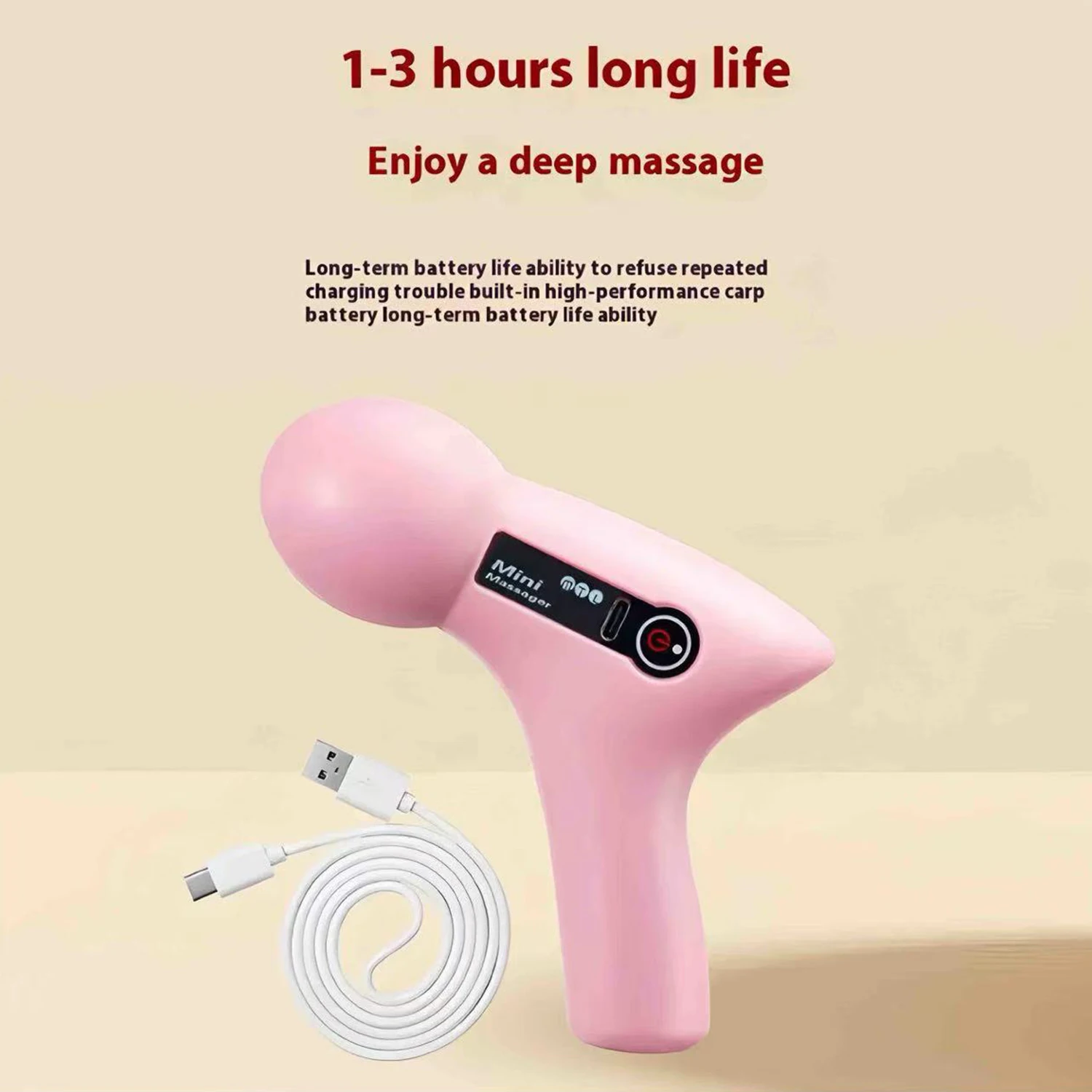 Mini massagem massagem tela lcd 6 cabeças arma massageador muscular portátil elétrica fáscia arma para pescoço pé corpo fáscia arma