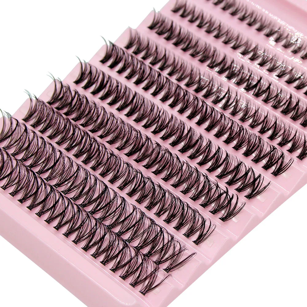 8-16mm Mix Super Bunch 200pcs Lashes Clusters Extensions Fake Eyelashes C/D Curl 30D Charm Style Russian Volume