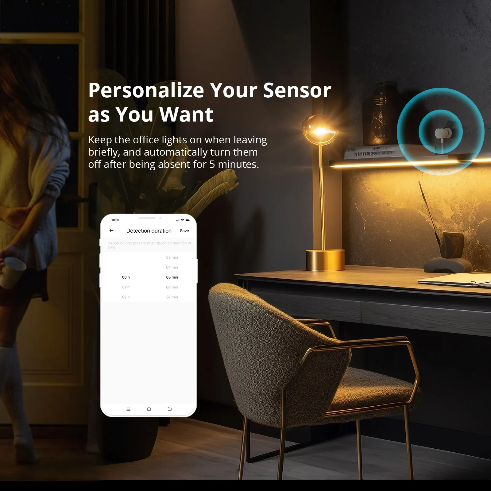 1-10 Uds SONOFF SNZB-06P Zigbee 3,0 Sensor de presencia humana iluminación Sensor de movimiento automatización del hogar inteligente funciona con Zigbee2MQTT ZHA