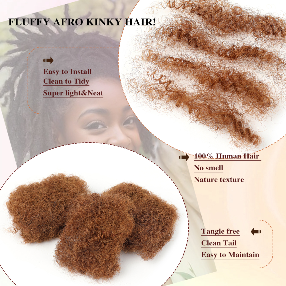 30 #   Afro Kinky Bulk 100% Human Hair Extensions Reggae Vuile Vlechten Braziliaanse Natuurlijke Gehaakte Haar Dreadlocks