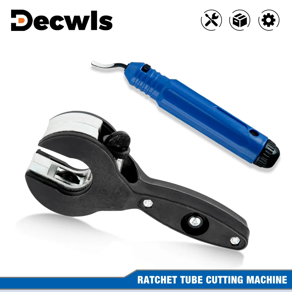 Cortador de tubos de trinquete de 8-29 mm, herramienta de corte multiusos doméstica, cortador de tubos de cobre, cortador de tubos de aluminio, cortador de tubos de PVC, herramienta de desbarbado opcional