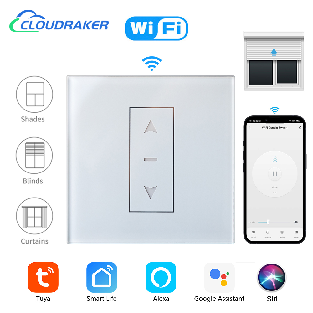 Cortinas elétricas persianas persiana interruptor conectado wifi tuya controle de aplicativo inteligente funciona com alexa google home siri