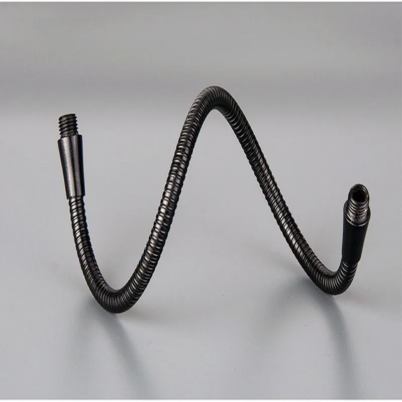 Manguera de Metal con cuello de cisne LED, diámetro de 6mm/8mm/10mm, tubo suave Universal moldeador negro flexible para lámpara de mesa, foco, lámpara de pie DIY, 1 Uds.