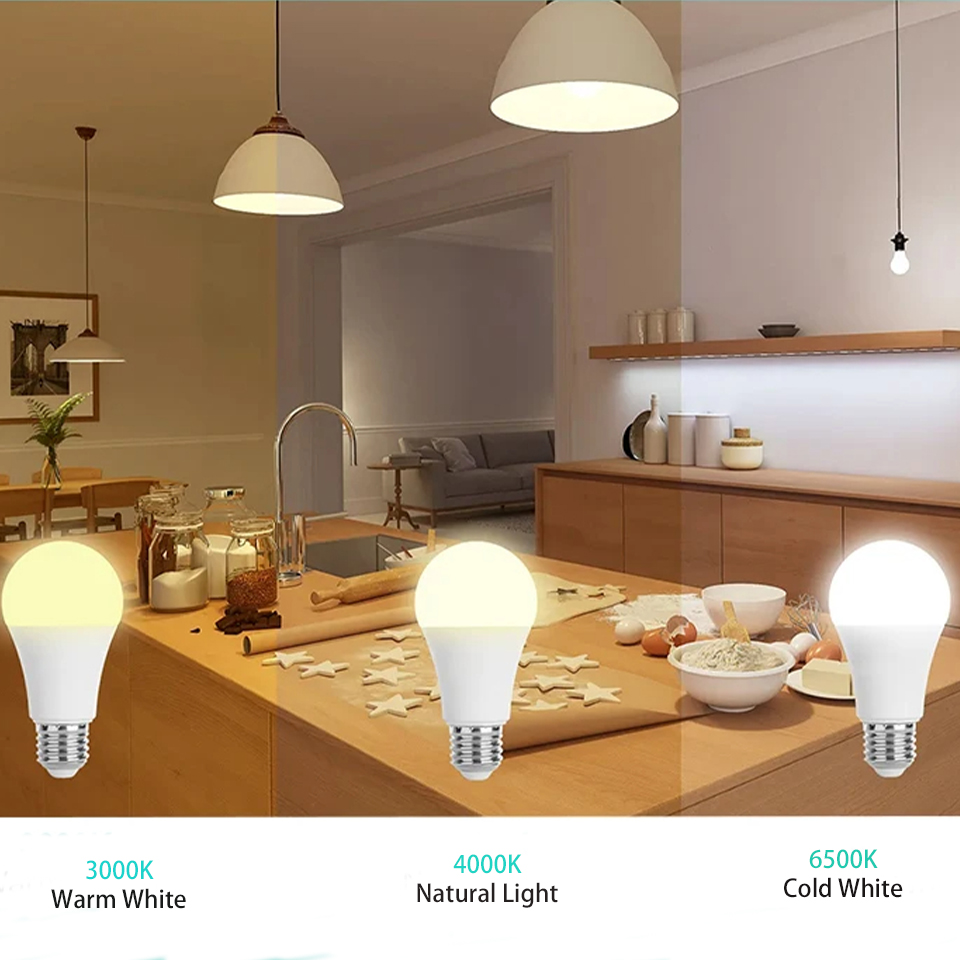 2PCS LED Bulb E27 E14 B22 220V 3W 6W 9W 12W 15W 20W LED Super Bright Light Bulb for Home, Office, Store, Garage, Warehouse