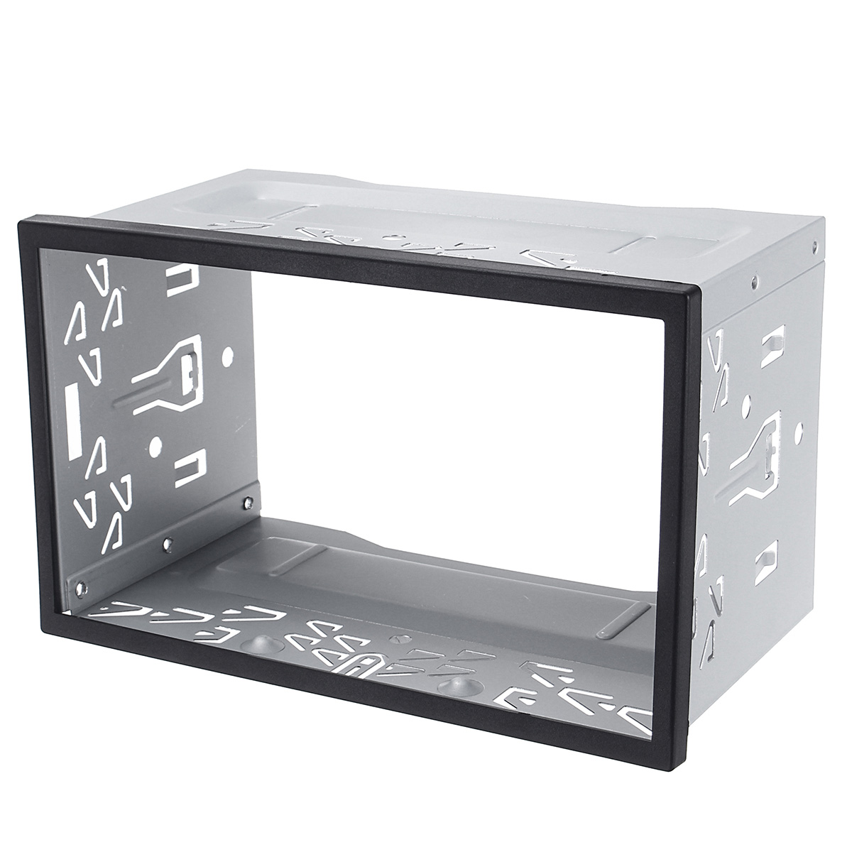 2Din ステレオラジオケージフレームユニットユニバーサルラジオ DVD プレーヤー筋膜パネルプレートケースオーディオダッシュ取付フレーム 80x110x100mm