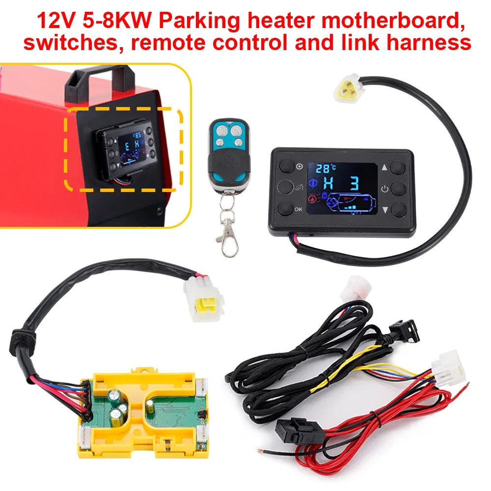 12V Universal Car Air Diesel Heater LCD Switch Control Wire Harness Controller Board Motherboard