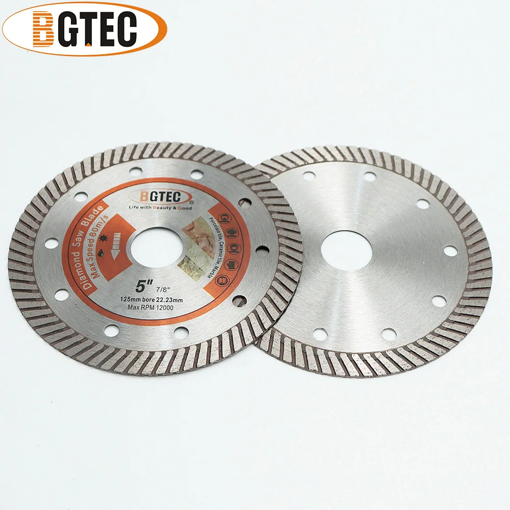 BGTEC, 1 unidad, 4/4, 5/5/6/7/9 pulgadas, disco de corte de diamante superfino, hoja de sierra, azulejo de cerámica, granito, mármol, placa de corte en seco de 105-230mm