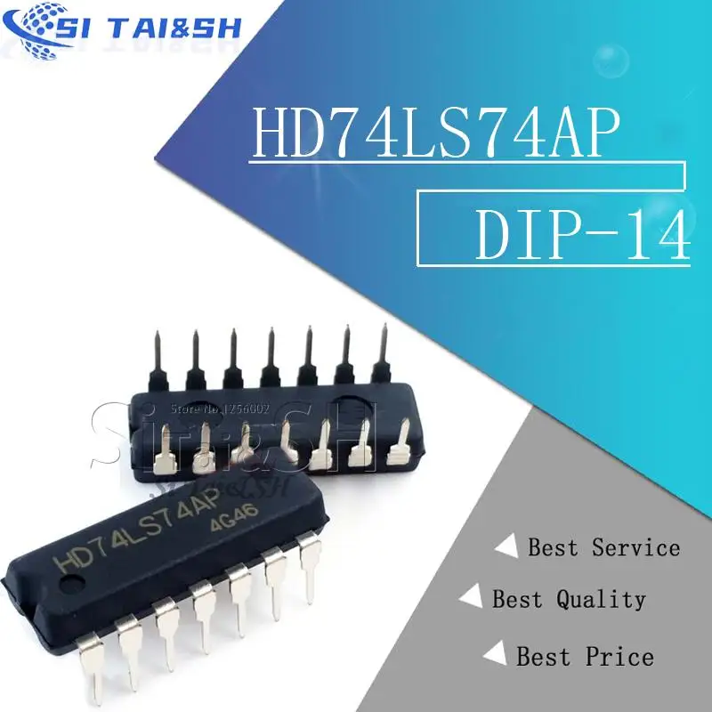 10 Uds HD74LS74AP HD74LS74 SN74LS74AN 74LS74 SN74LS74N HD74LS74P sistema de datos nuevo y original