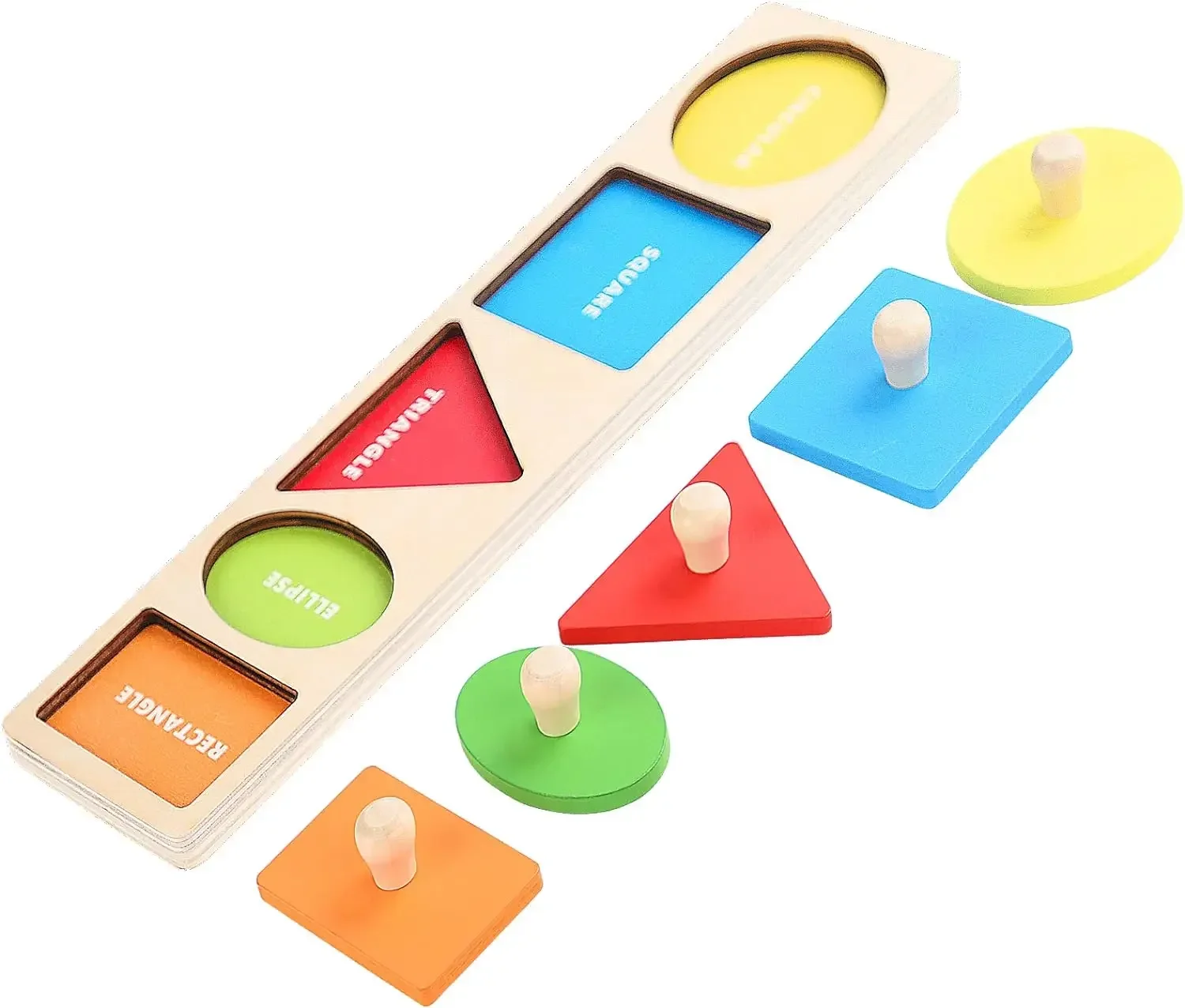Montessori Shape & Color Sorter Wooden Toys for Toddlers，Educational Learning Puzzle Geometric Shape Sorting Toy