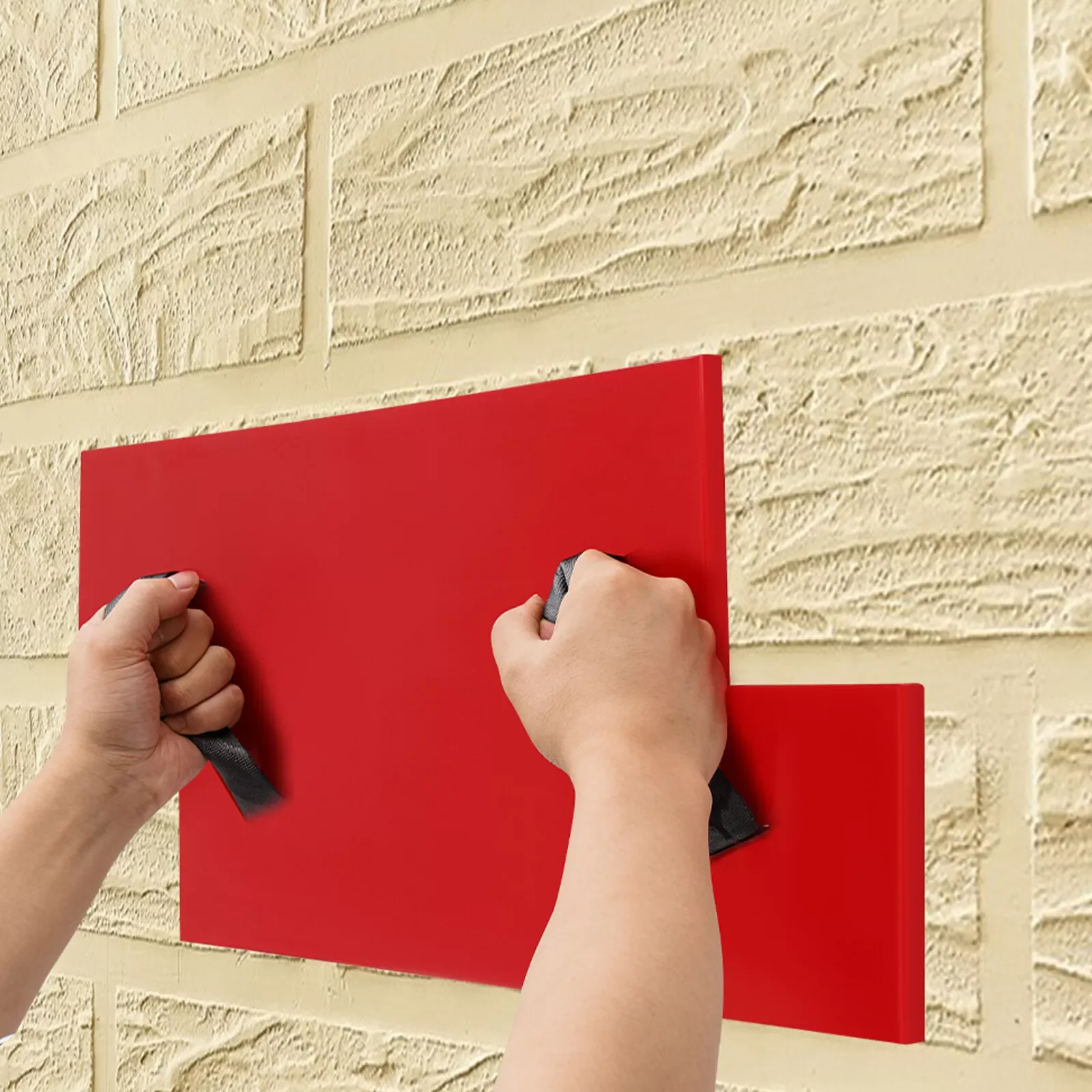30x72cm Concrete Stamp Mat Manual Concrete Cement Texture Skin Concrete Texture Wall Floor Mat Red Pressure Stamping Mat