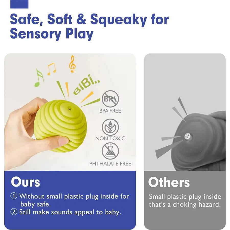6 ชิ้นของเล่นเด็ก Sensory Balls สําหรับเด็ก Textured Hand Touch Ball นวดนุ่มทารก Rattle Senses ของเล่น