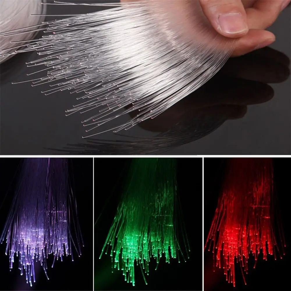 ปลายสายเคเบิลใยแก้วนำแสงพลาสติก0.75มม./1มม. ปลายเรืองแสง50ม. x 0.75มม. PMMA ไฟ LED ชัดเจน DIY สำหรับ LED ไฟติดเพดานดวงดาวบนท้องฟ้า