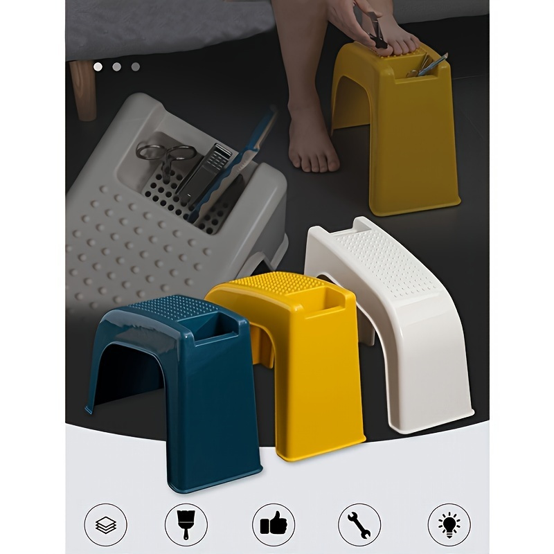 1 piece nail art foot stool manicure pedicure stool beauty pedicure nail clipper foot stool storage