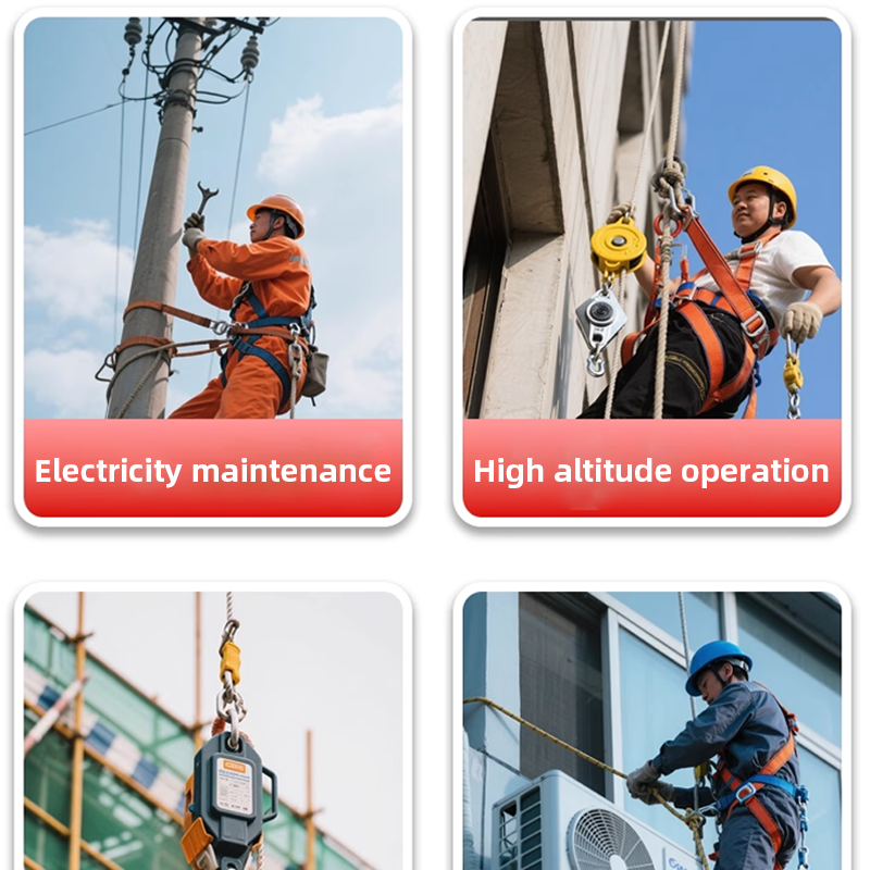 5M/10M/15M Height Safety Fall Protector Automatic Lock System for Tower Crane Operation Freight Elevator Maintenance Rescue Gear